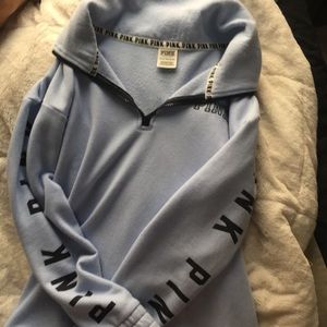 Pink light blue sweater!! SUPER comfy